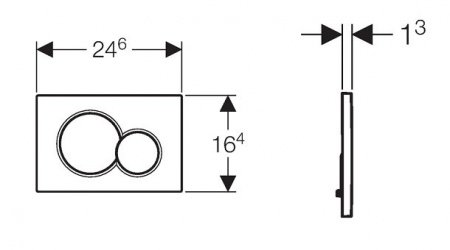 Унитаз с инсталляцией подвесной GEBERIT Smyle 500.300.21.S с горизонтальным выпуском