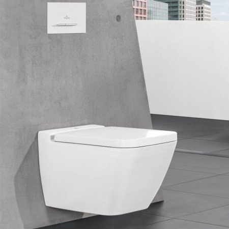 Унитаз подвесной безободковый Villeroy&Boch Finion Plus 4664R0R1 белый CeramicPlus без сиденья