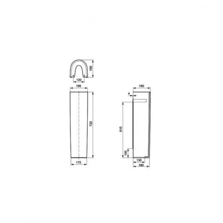 Пьедестал для раковины Ideal Standard Connect E797301