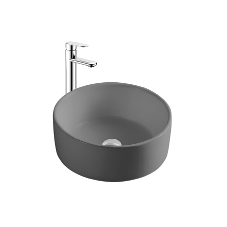 Раковина накладная 40см Aquatek Европа AQ5118-MG серый матовый