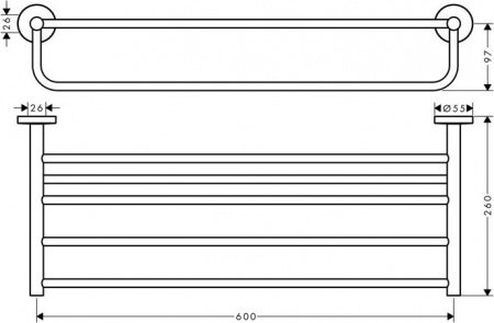 Полка для полотенец Hansgrohe Logis Universal 41720000 Хром