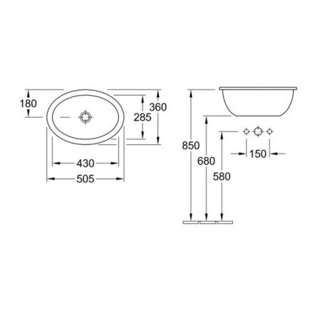 Раковина Villeroy & Boch Loop & friends 6155 10 R1 alpin ceramicplus