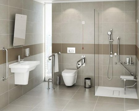 Зеркало Vitra Special Needs 50 для людей с ограниченными возможностями Хром