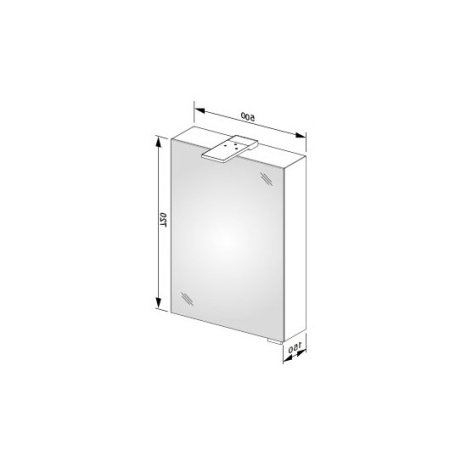 Зеркальный шкаф Keuco Royal 15 50 с подсветкой L Хром