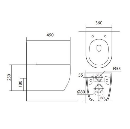 Унитаз подвесной Aquatek Европа AQ1106T-00 смыв торнадо, с сиденьем Soft Close