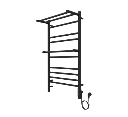 Полотенцесушитель элекрический Aquatek Альфа 90х50 черный матовый