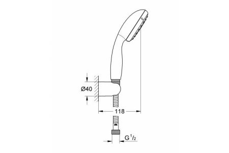 Душевой гарнитур Grohe GROHE Tempesta New 100 2780310E хром