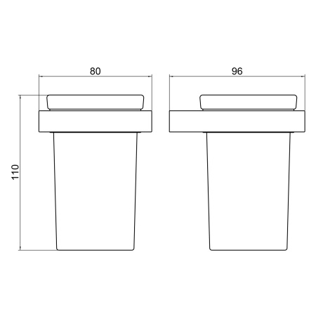 Стакан для ванной Timo Petruma 15232/03 черный матовый