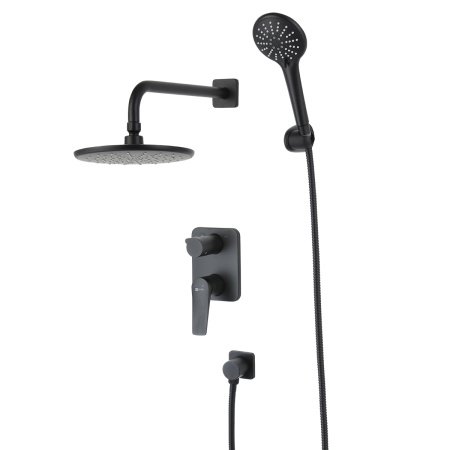 Встраиваемая душевая система Lemark Bronx LM3729BL черный матовый