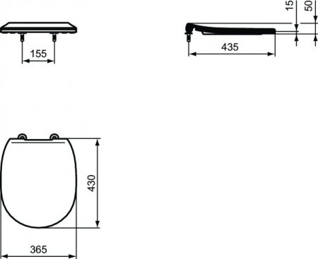 Пневматический промо-набор 4 в 1 Ideal Standard с унитазом E822301 CONNECT Rimless, с сиденьем и крышкой E772401, с инсталляцией PROSYS 120 P и пневматической панелью смыва OLEAS™ P1