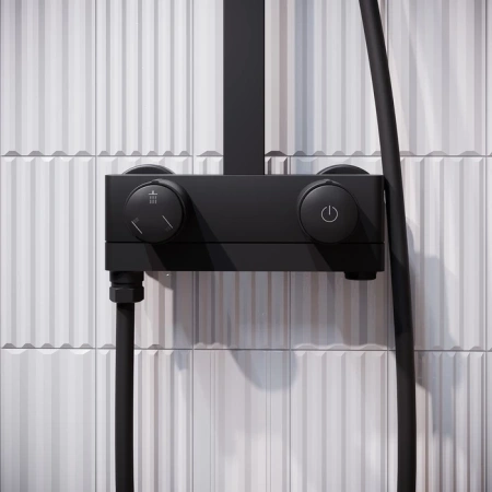 Душевая стойка IDDIS Slide SLIBLBTi06 черный матовый