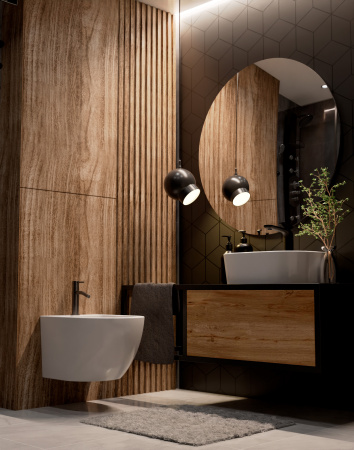 Смеситель для биде AQUAme Siena AQM6216GM вороненая сталь