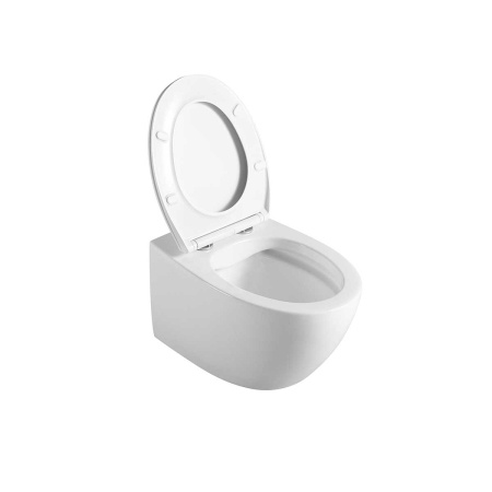 Унитаз подвесной безободковый Vincea Felice VT1-25 белый, с сиденьем микролифт