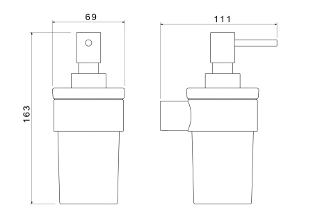 Дозатор для мыла Aquatek Лира AQ4405MB черный матовый