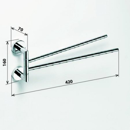 Полотенцедержатель Bemeta Omega 104204102 Глянец