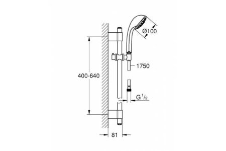 Душевой гарнитур Grohe Relexa 100 Five 28964001 хром