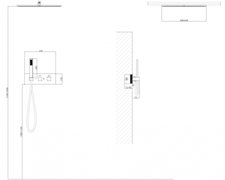 Душевая система ABBER Daheim AF8255 скрытого монтажа без излива, термостат, хром