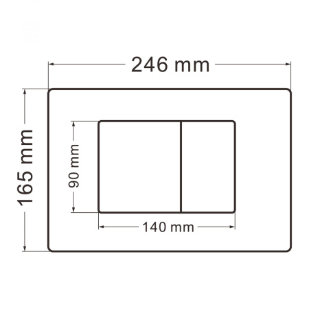 Кнопка смыва ABBER AC0120MCH хром матовый