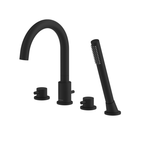 Смеситель для ванны на 4 отверстия WHITECROSS Y Y1232BL (черный мат)