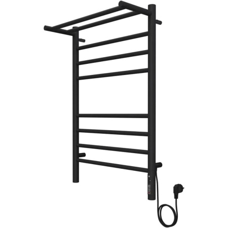 Полотенцесушитель электрический с полкой Terminus Аврора П8 50х80 КС, черный муар