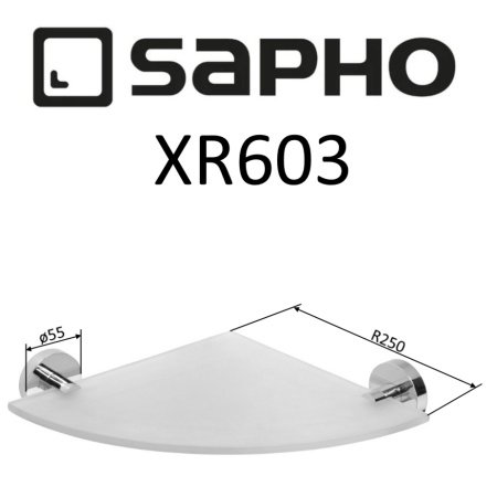 Полка Sapho X-ROUND XR603 хром