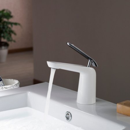 Смеситель для раковины Timo Olivia 3261/00-16F хром;белый глянцевый