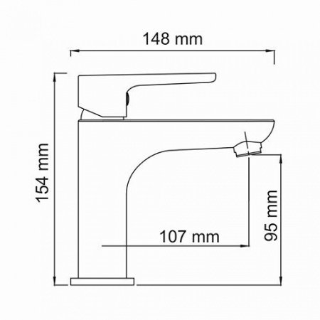 Смеситель для раковины WasserKraft Leine 3504 хром