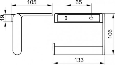 Держатель для туалетной бумаги с полкой Keuco Plan 14973370000 черный матовый