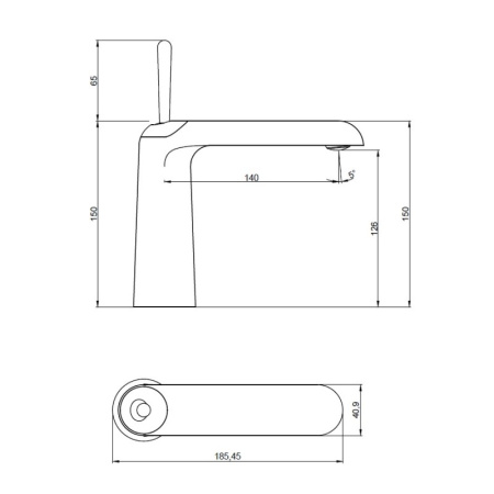 Смеситель для раковины Haiba HB10812-3, пепельный