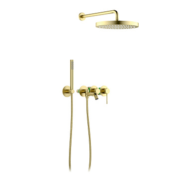 Встраиваемая душевая система со смесителем Timo Saona SX-2348/17SM золото матовое