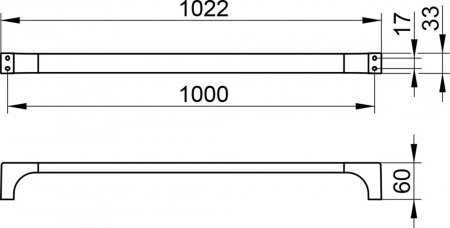 Держатель для полотенец 100см Keuco Edition 11 11101011000 хром