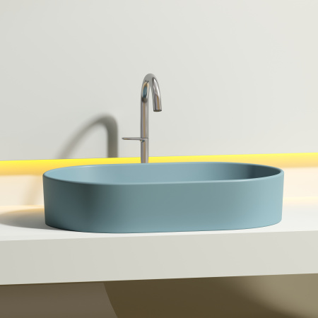 Раковина накладная 60см Ceramica Nova Element CN6048MLG зеленый матовый