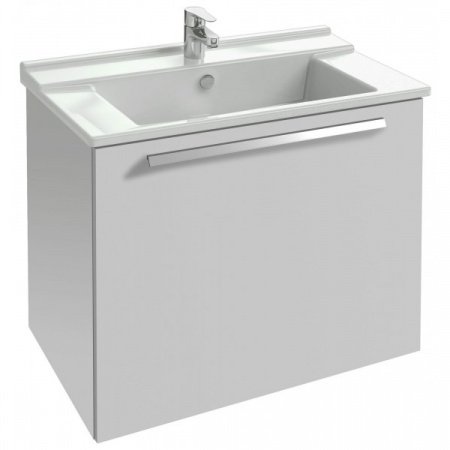 Тумба под раковину Jacob Delafon Struktura 77 подвесная 1 ящик Белый блестящий