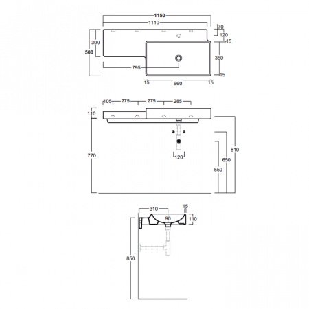 Раковина Simas Flow FL 03 Белая