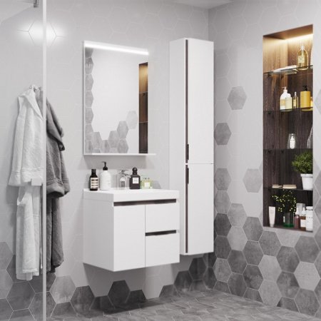 Зеркало Акватон Рене 60 с подсветкой 1A222302NR010 Белое