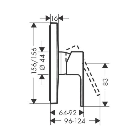 Смеситель для душа Hansgrohe Vernis Shape 71668000 хром