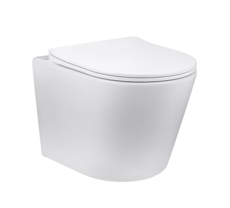 Унитаз подвесной безободковый Vincea Piatti VT1-11 белый, с сиденьем микролифт