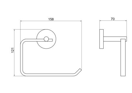 Держатель туалетной бумаги Aquatek Бетта AQ4608CR хром