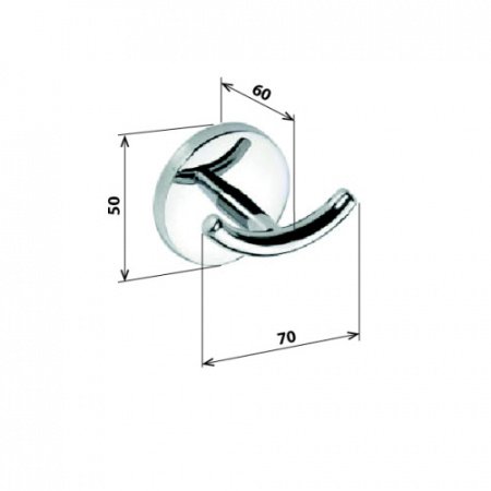 Крючок для полотенец Bemeta Alfa 102406022 Хром