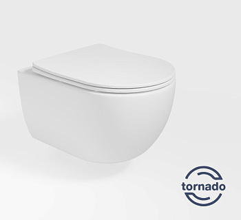 Унитаз подвесной безободковый Vincea Evo VT1-34ST белый, с сиденьем микролифт