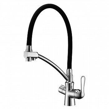 Смеситель для кухни Lemark Comfort LM3070C хром/черный