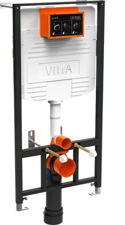 Комплект унитаза с инсталляцией Vitra Normus 9773B003-7206 с сиденьем микролифт и кнопкой смыва хром