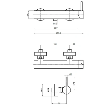 Смеситель для душа AQUAme Siena AQM6213BG золото матовое
