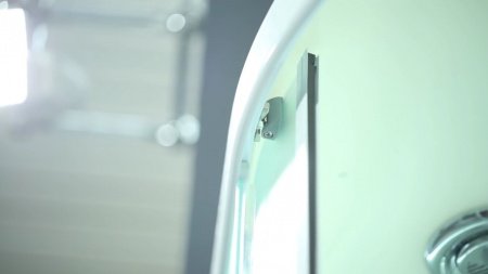 Душевая кабина Esbano LED ESKL100CR 100x100x210см, профиль белый, стекло рифленое