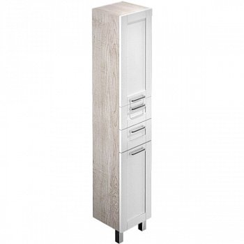 Шкаф пенал Iddis Sena 36 Белая Светлое дерево