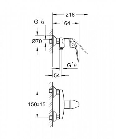 Смеситель для душа Grohe Euroeco Special 32780000 хром