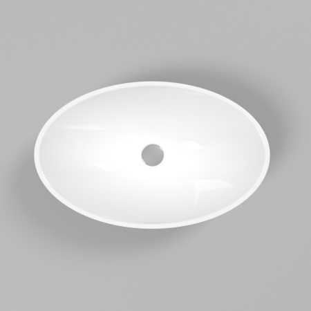 Умывальник WHITECROSS Aquamarine 56x35 (белый глянец) иск. камень