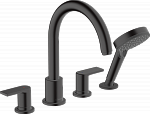 Смеситель для ванны с душем Hansgrohe Vernis Shape 71459670 черный матовый