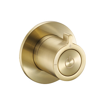 Запорный вентиль нажимной с регулировкой расхода Benesque Lumiere 12010804 латунь брашированная