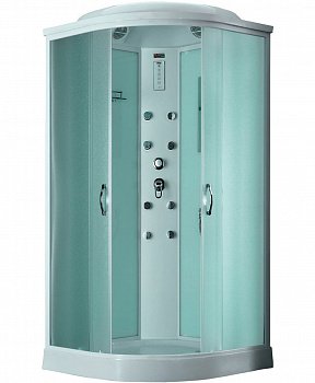 Душевая кабина Timo Eco TE-0709 90x90x215 профиль белый, стекло рифленое